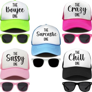 image:imageFunky Junque Bachelorette Trucker Hat amp Sunglasses Set  Funny Foam Hats amp Bride Sunglasses Party Favors for Bridesmaids5  Hats  Sunnies  Crazy Pack