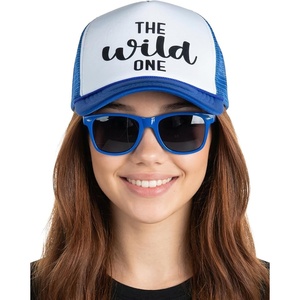 image:imageFunky Junque Bachelorette Trucker Hat amp Sunglasses Set  Funny Foam Hats amp Bride Sunglasses Party Favors for BridesmaidsThe Wild One  Hat  Sunnies Set Royal Blue
