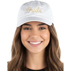 image:imageFunky Junque Bride and Groom Baseball Hats Bachelorette Party Caps1 Bride  WhiteGold
