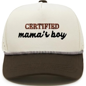 image:imageFunky Junque Kids Golf Rope Trucker HatCertified Mamas Boy  BrownBeige