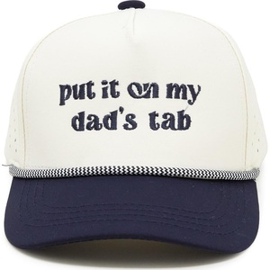 image:imageFunky Junque Kids Golf Rope Trucker HatPut It on My Dads Tab  NavyBeige