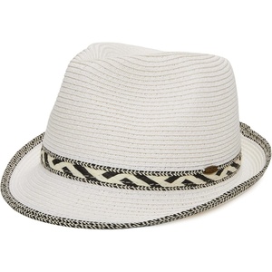 image:imageFunky Junque Short Brim Fedora Packable Sun Hat for WomenWhite