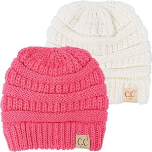 image:imageFunky Junque Toddler Winter Hat Ages 14 Soft Knit Beanie for Boys amp Girls Cozy Warm Kids Beanies for Cold Weather2 Pack  Ivory  Candy Pink