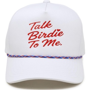 image:imageFunky Junque Unisex Adjustable Trucker Snapback Rope HatTalk Birdie to Me  WhiteUsa Rope