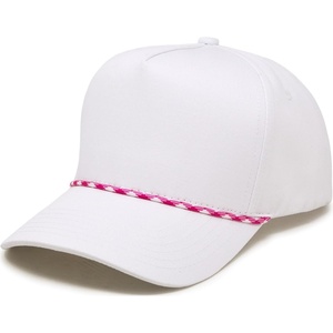 image:imageFunky Junque Unisex Adjustable Trucker Snapback Rope HatWhite  Hot Pink Rope