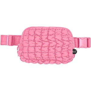 image:imageFunky Junque Versatile Black Fanny Pack Belt Bag for Women and Girls Adjustable Crossbody Waist Bag with Multiple Pockets  Aztec  BlackQuilted Puffer  Pink