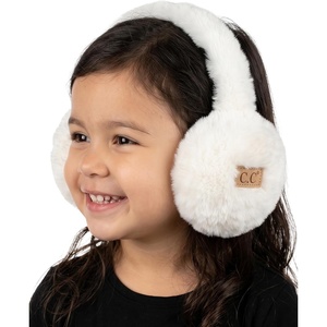 image:imageFunky Junque Winter Ear Muffs for Kids Girl Boy Fuzzy Cozy Warm Earmuffs Adjustable Cold Weather Ear Warmer Ages 412Faux Fur  Ivory