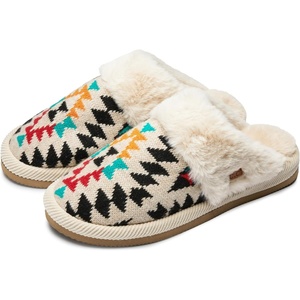 image:imageFunky Junque Womens Clog Slippers Faux Fur House ShoesAztec  Beige