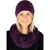 image:imageFunky Junque Beanie amp Infinity Scarf Gift Set  Matching Winter Accessories Sets for Women Soft Knit Hat and Scarf BundleA Confetti Purple Design