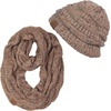 image:imageFunky Junque Beanie amp Infinity Scarf Gift Set  Matching Winter Accessories Sets for Women Soft Knit Hat and Scarf BundleA Confetti Taupe Design