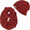 image:imageFunky Junque Beanie amp Infinity Scarf Gift Set  Matching Winter Accessories Sets for Women Soft Knit Hat and Scarf BundleBurgundy