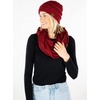 image:imageFunky Junque Beanie amp Infinity Scarf Gift Set  Matching Winter Accessories Sets for Women Soft Knit Hat and Scarf BundleBurgundy