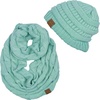 image:imageFunky Junque Beanie amp Infinity Scarf Gift Set  Matching Winter Accessories Sets for Women Soft Knit Hat and Scarf BundleMint