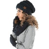 image:imageFunky Junque Hat Scarf Glove Set for Women  Matching Winter Set with Oversized Slouchy Beanie Infinity Scarf amp Cozy GlovesNavy