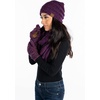 image:imageFunky Junque Hat Scarf Glove Set for Women  Matching Winter Set with Ribbed Knit Beanie Infinity Scarf amp Cozy GlovesConfetti Purple
