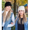 image:imageFunky Junque Skull Cap Beanie for Women  Womens Winter Hat Knit Slouch Style Warm Soft Unisex Cold Weather Mens Beanies2 Pack  Burgundy  Charcoal