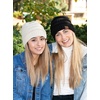 image:imageFunky Junque Skull Cap Beanie for Women  Womens Winter Hat Knit Slouch Style Warm Soft Unisex Cold Weather Mens Beanies2 Pack  Mint  Indi Pink