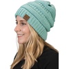 image:imageFunky Junque Skull Cap Beanie for Women  Womens Winter Hat Knit Slouch Style Warm Soft Unisex Cold Weather Mens BeaniesMint