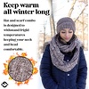 image:imageFunky Junque Slouchy Beanie amp Infinity Scarf Gift Set  Matching Winter Accessories Sets for Women Oversized Hat and ScarvesAn Espresso Brown Tricolor Mix