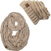 image:imageFunky Junque Slouchy Beanie amp Infinity Scarf Gift Set  Matching Winter Accessories Sets for Women Oversized Hat and ScarvesLatte Confetti