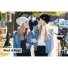 image:imageFunky Junque Slouchy Beanie for Women Winter Hat Warm Slouch Oversized Soft Chunky Cable Knit Beanies for Cold Weather2 Pack  Black  Beige