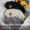 image:imageFunky Junque Slouchy Beanie for Women Winter Hat Warm Slouch Oversized Soft Chunky Cable Knit Beanies for Cold Weather3 Pack  Black  Beige  31