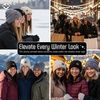 image:imageFunky Junque Slouchy Beanie for Women Winter Hat Warm Slouch Oversized Soft Chunky Cable Knit Beanies for Cold Weather3 Pack  Black  Beige  31