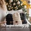 image:imageFunky Junque Slouchy Beanie for Women Winter Hat Warm Slouch Oversized Soft Chunky Cable Knit Beanies for Cold Weather3 Pack  Black  Beige  Melange Grey