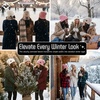 image:imageFunky Junque Slouchy Beanie for Women Winter Hat Warm Slouch Oversized Soft Chunky Cable Knit Beanies for Cold Weather3 Pack  Ivory  Beige  Indi Pink