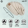 image:imageFunky Junque Slouchy Beanie for Women Winter Hat Warm Slouch Oversized Soft Chunky Cable Knit Beanies for Cold WeatherBeige
