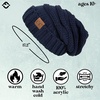image:imageFunky Junque Slouchy Beanie for Women Winter Hat Warm Slouch Oversized Soft Chunky Cable Knit Beanies for Cold WeatherNavy