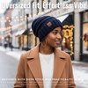 image:imageFunky Junque Slouchy Beanie for Women Winter Hat Warm Slouch Oversized Soft Chunky Cable Knit Beanies for Cold WeatherNavy