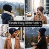 image:imageFunky Junque Slouchy Beanie for Women Winter Hat Warm Slouch Oversized Soft Chunky Cable Knit Beanies for Cold WeatherNavy