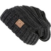 image:imageFunky Junque Winter Hat and Gloves for Women  Oversized Winter Hat amp Gloves Cozy Knit Slouchy Beanie Set for Cold WeatherAn Onyx Black