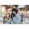 image:imageFunky Junque Winter Hat and Gloves for Women  Oversized Winter Hat amp Gloves Cozy Knit Slouchy Beanie Set for Cold WeatherAn Onyx Black