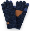 image:imageFunky Junque Winter Hat and Gloves for Women  Oversized Winter Hat amp Gloves Cozy Knit Slouchy Beanie Set for Cold WeatherMidnight Blue