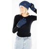image:imageFunky Junque Winter Hat and Gloves for Women  Oversized Winter Hat amp Gloves Cozy Knit Slouchy Beanie Set for Cold WeatherMidnight Blue