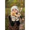 image:imageFunky Junque Winter Hat and Gloves for Women  Oversized Winter Hat amp Gloves Cozy Knit Slouchy Beanie Set for Cold WeatherMidnight Blue