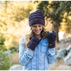 image:imageFunky Junque Winter Hat and Gloves for Women  Oversized Winter Hat amp Gloves Cozy Knit Slouchy Beanie Set for Cold WeatherMidnight Blue