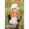 image:imageFunky Junque Winter Hat and Gloves for Women  Oversized Winter Hat amp Gloves Cozy Knit Slouchy Beanie Set for Cold WeatherNavy