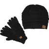 image:imageFunky Junque Womens Beanie amp Touchscreen Gloves Set  Soft 100 Acrylic Knit Winter Hat and Gloves Cozy Cold Weather GiftBlack
