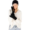 image:imageFunky Junque Womens Beanie amp Touchscreen Gloves Set  Soft 100 Acrylic Knit Winter Hat and Gloves Cozy Cold Weather GiftBlack