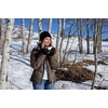 image:imageFunky Junque Womens Beanie amp Touchscreen Gloves Set  Soft 100 Acrylic Knit Winter Hat and Gloves Cozy Cold Weather GiftBurgundy