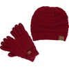 image:imageFunky Junque Womens Beanie amp Touchscreen Gloves Set  Soft 100 Acrylic Knit Winter Hat and Gloves Cozy Cold Weather GiftBurgundy