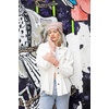 image:imageFunky Junque Womens Beanie amp Touchscreen Gloves Set  Soft 100 Acrylic Knit Winter Hat and Gloves Cozy Cold Weather GiftIndi Pink