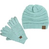 image:imageFunky Junque Womens Beanie amp Touchscreen Gloves Set  Soft 100 Acrylic Knit Winter Hat and Gloves Cozy Cold Weather GiftMint