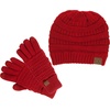 image:imageFunky Junque Womens Beanie amp Touchscreen Gloves Set  Soft 100 Acrylic Knit Winter Hat and Gloves Cozy Cold Weather GiftRed