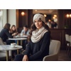 image:imageFunky Junque Womens Headwrap amp Infinity Scarf Set  Soft Knit Winter Accessories Trendy Cold Weather Gifts for WomenA Confetti Oatmeal Design