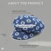 image:imageFunky Junque Womens Newsboy Cabbie Cap Vintage Baker Boy HatFlower  Denim