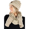 image:imageFunky Junque Hat Scarf Glove Set for Women  Matching Winter Set with Oversized Slouchy Beanie Infinity Scarf amp Cozy GlovesConfetti Oatmeal